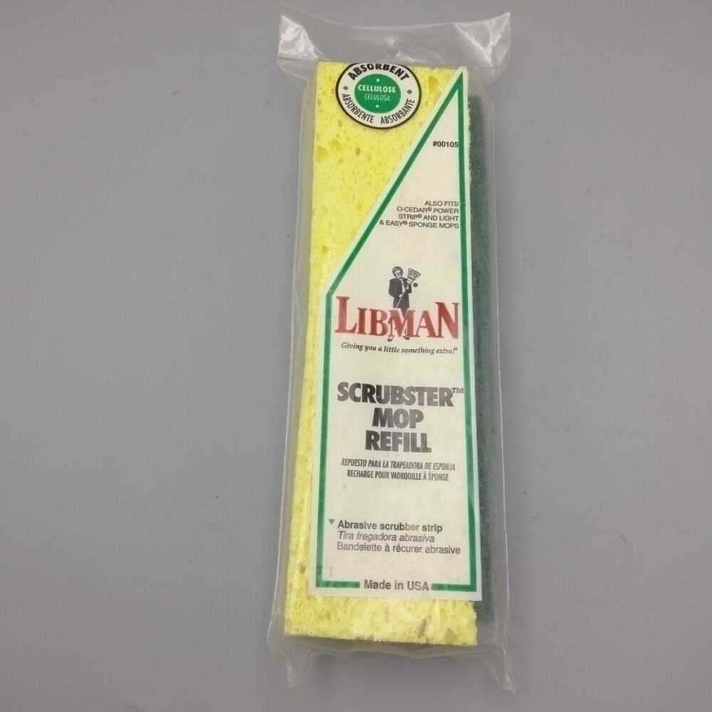 Libman Scrubster Mop Refill Extra Absorbent Scrubber Strip 00105 Fits 103 USA